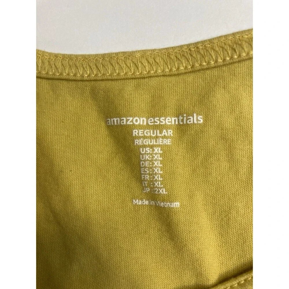 Amazon Essentials Women's Yellow Solid Scoop Neck Sleeveless Tank Top XL Regular